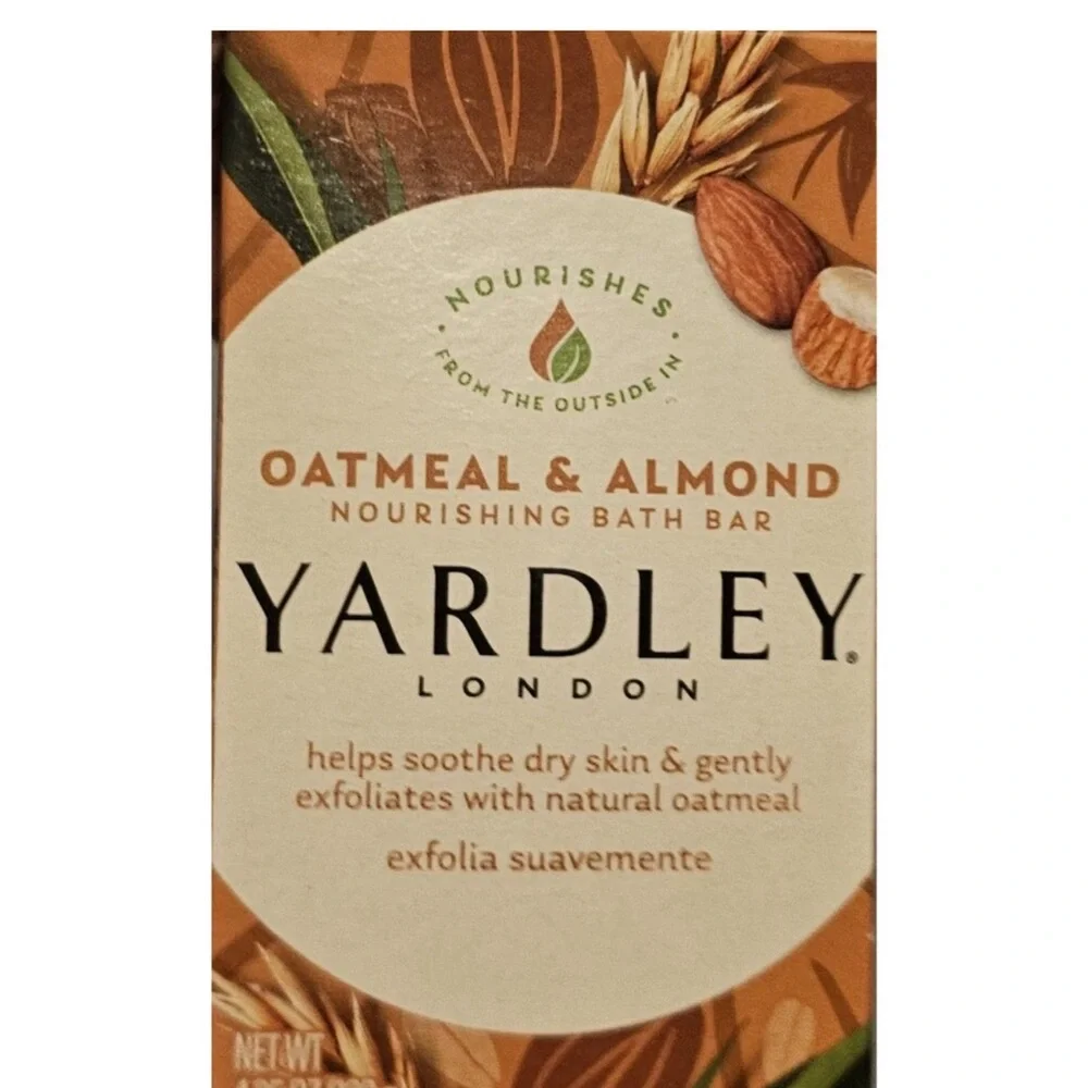 Yardley Of London Oatmeal and Almond Nourishing Bath Bar Luxury Beauty Soap 4 Oz